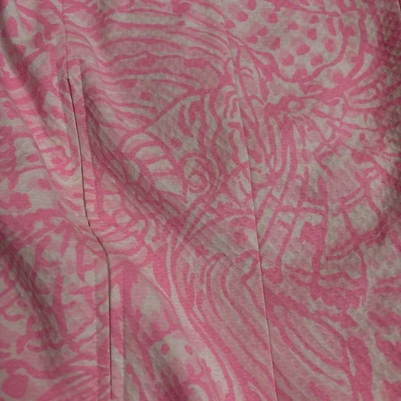 Lilly Pulitzer MacFarlane Flamingo Pink Shift Dress Seashell Sz 00 EUC - Picture 8 of 11